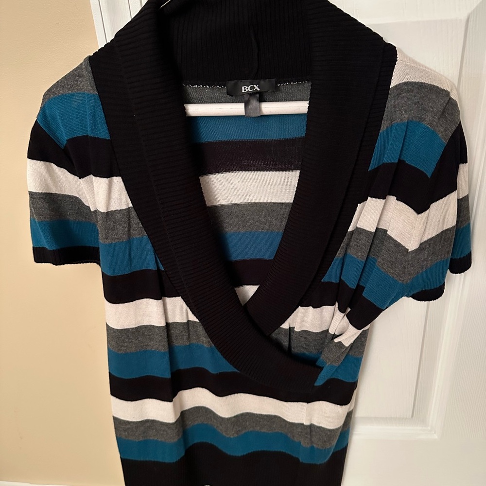 BCX Multicolor Striped Knit Top